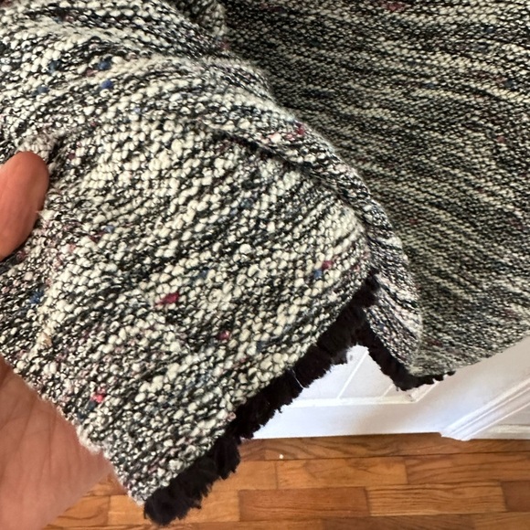 LOFT Textured Black and Gray Mini Dress - Picture 3 of 5